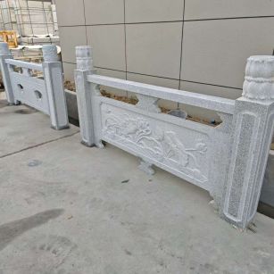 新乡芝麻白河道栏杆 石材栏杆