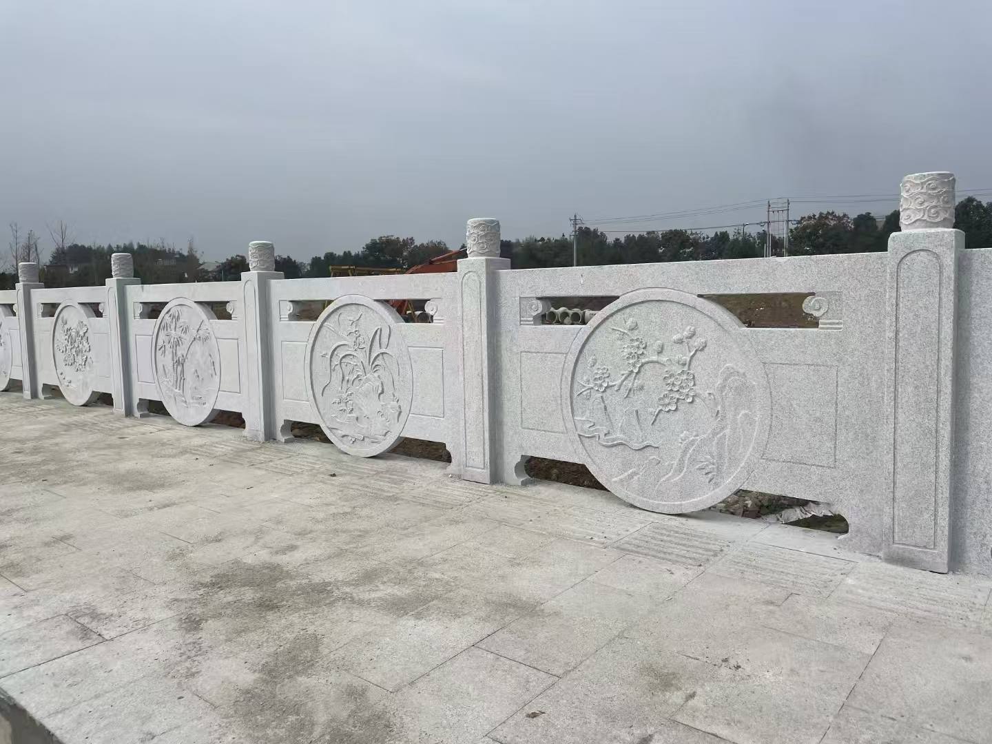 新乡芝麻白河道栏杆 石材栏杆